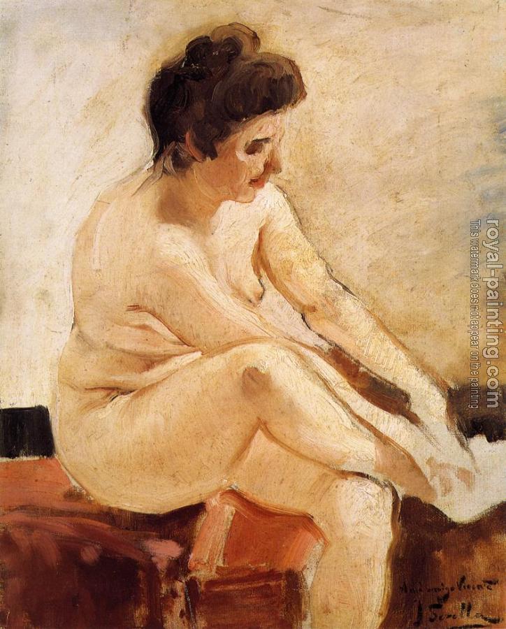 Joaquin Sorolla Y Bastida : Seated Nude